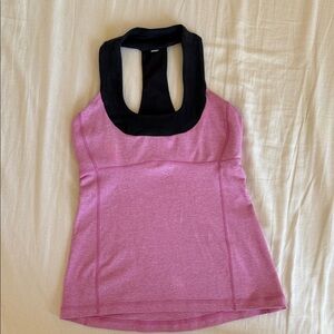 Lululemon Athletica Pink and Black Tank Top